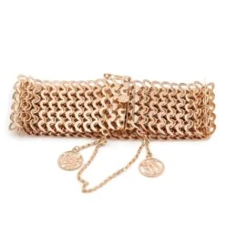 Bracelet Manchette Maille En Or Rose 12 Bracelet Manchette Maille En Or Rose -Castafiore Boutique bracelet manchette maille en or rose 674976
