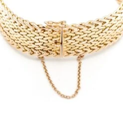 Bracelet Manchette Maille Polonaise En Or Jaune 12 Bracelet Manchette Maille Polonaise En Or Jaune -Castafiore Boutique bracelet manchette maille polonaise en or jaune 441758