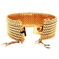 Bracelet Manchette Maille Polonaise En Or Rose 10 Bracelet Manchette Maille Polonaise En Or Rose -Castafiore Boutique bracelet manchette maille polonaise en or rose 266625