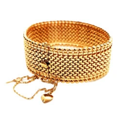 Bracelet Manchette Maille Polonaise En Or Rose 13 Bracelet Manchette Maille Polonaise En Or Rose -Castafiore Boutique bracelet manchette maille polonaise en or rose 504678