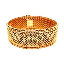 Bracelet Manchette Maille Polonaise En Or Rose 12 Bracelet Manchette Maille Polonaise En Or Rose -Castafiore Boutique bracelet manchette maille polonaise en or rose 861140