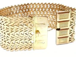 Bracelet Manchette Maille Tissée En Or Jaune 14 Bracelet Manchette Maille Tissée En Or Jaune -Castafiore Boutique bracelet manchette maille tissee en or jaune 324085
