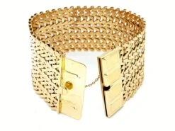 Bracelet Manchette Maille Tissée En Or Jaune 13 Bracelet Manchette Maille Tissée En Or Jaune -Castafiore Boutique bracelet manchette maille tissee en or jaune 706494