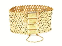 Bracelet Manchette Maille Tissée En Or Jaune 10 Bracelet Manchette Maille Tissée En Or Jaune -Castafiore Boutique bracelet manchette maille tissee en or jaune 714740