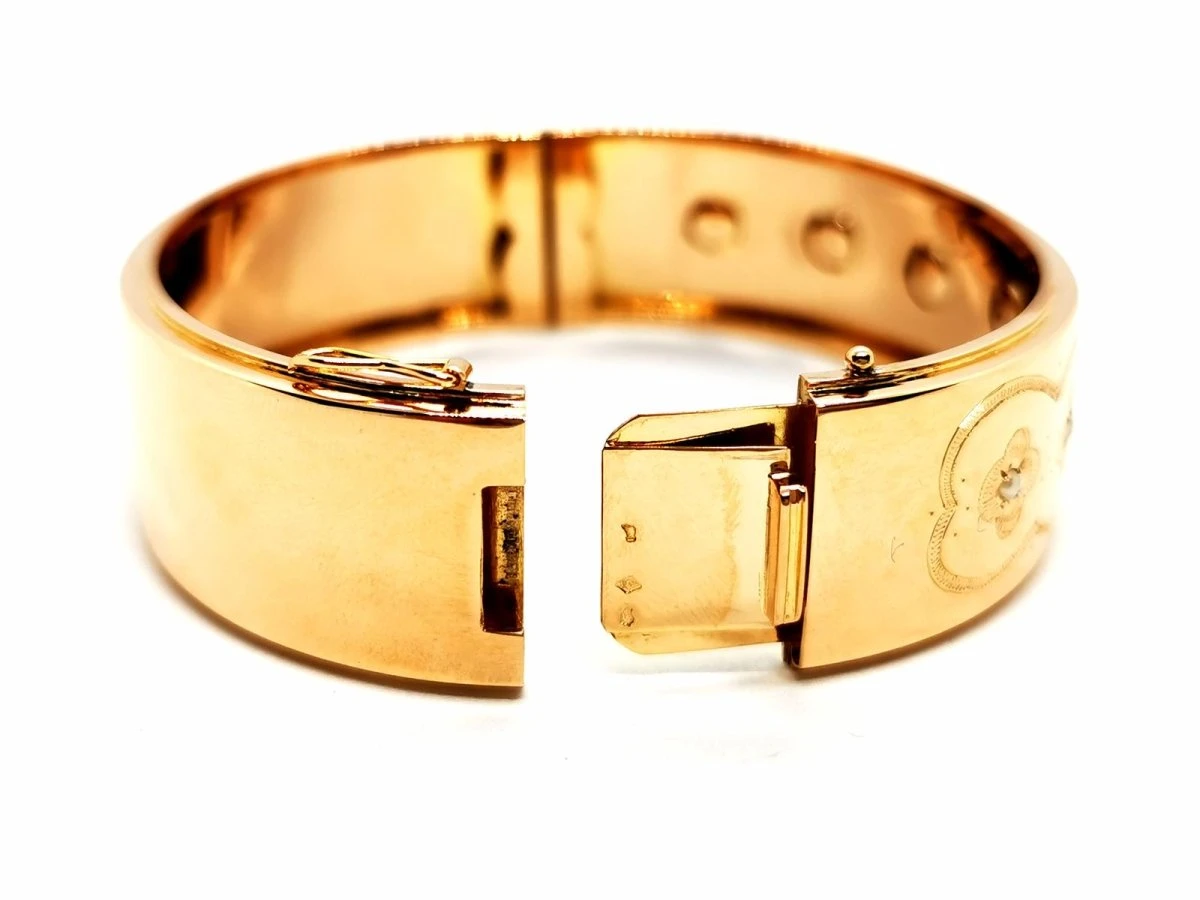 Bracelet Manchette Or Rose Perle 6 Bracelet Manchette Or Rose Perle – Image 6