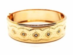 Bracelet Manchette Or Rose Perle