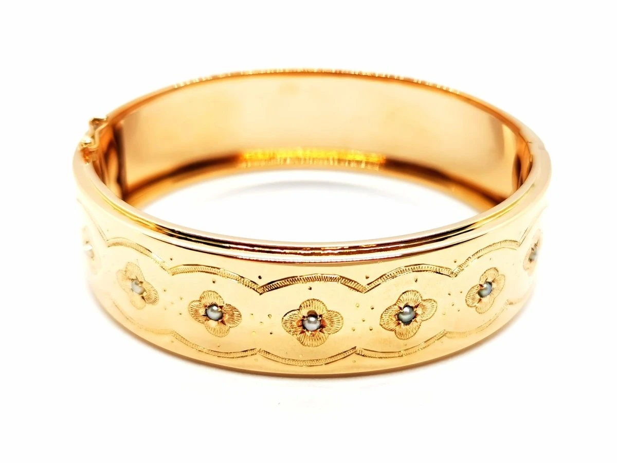 Bracelet Manchette Or Rose Perle 7 Bracelet Manchette Or Rose Perle – Image 7