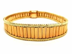 Bracelet Manchette Souple En Or Jaune