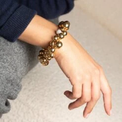 Bracelet Souple MARINA B "Atomo" En Or Jaune Et Diamants -Castafiore Boutique bracelet marina b atomo en or jaune et diamants 481455