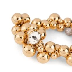 Bracelet Souple MARINA B "Atomo" En Or Jaune Et Diamants -Castafiore Boutique bracelet marina b modele atomo en or jaune et diamants 338816