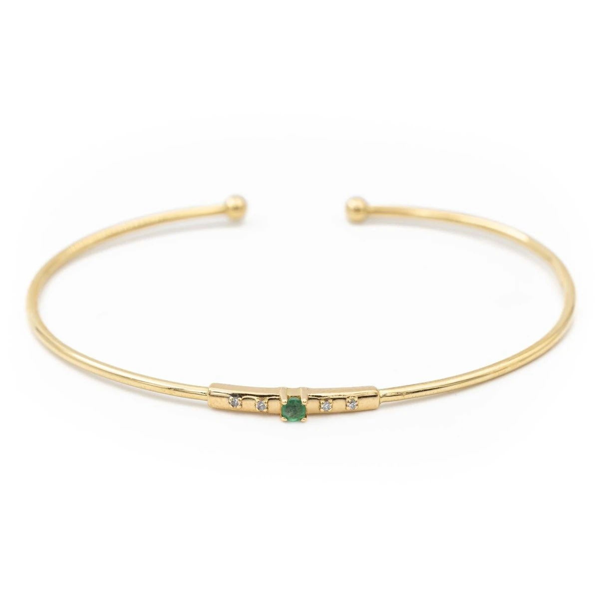 Bracelet MAUBOUSSIN Capsule D'émotions En Or Jaune, Emeraude Et Diamants 1 Bracelet MAUBOUSSIN Capsule D'émotions En Or Jaune, Emeraude Et Diamants