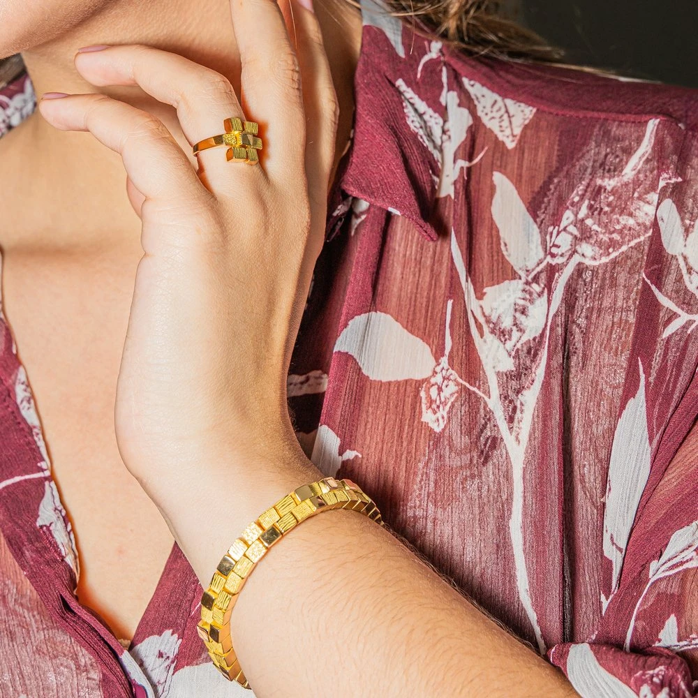 Bracelet MAUBOUSSIN "Cubes" En Or Jaune 9 Bracelet MAUBOUSSIN "Cubes" En Or Jaune – Image 9