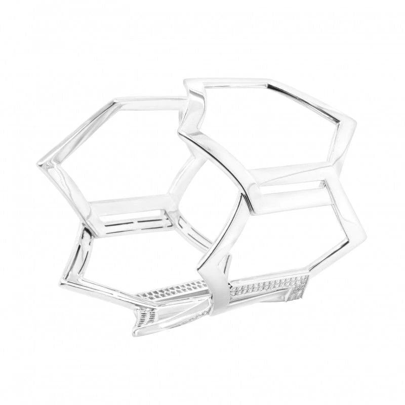 Bracelet Manchette MESSIKA "Arlequin" En Or Blanc Et Diamants 4 Bracelet Manchette MESSIKA "Arlequin" En Or Blanc Et Diamants – Image 4