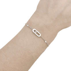 Miller Bracelet MESSIKA, "Move Uno", Or Blanc Et Diamants -Castafiore Boutique bracelet messika move uno or blanc et diamants 858760