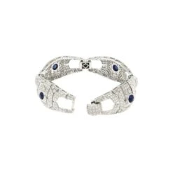 Bracelet Or Blanc Diamants Saphirs -Castafiore Boutique bracelet or blanc diamants saphirs 838140