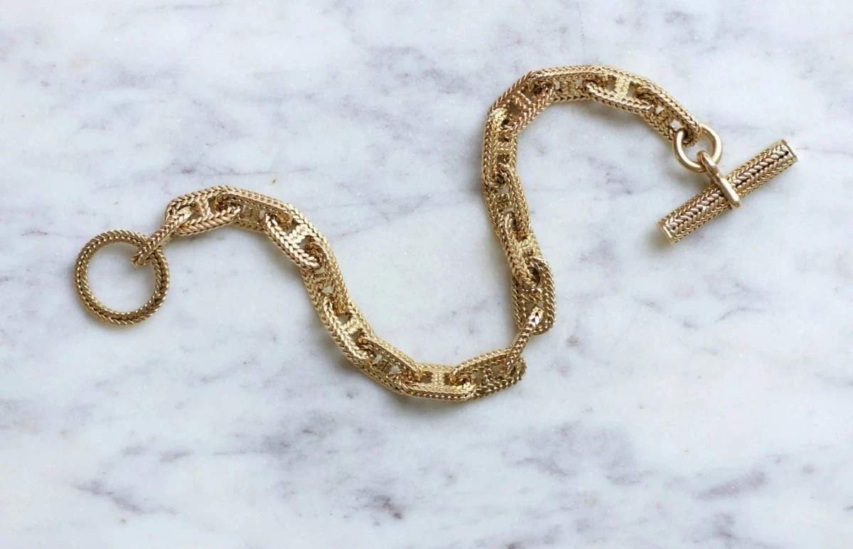 Bracelet Or Chaîne D'ancre Hermès Par Georges Lenfant 8 Bracelet Or Chaîne D'ancre Hermès Par Georges Lenfant – Image 8