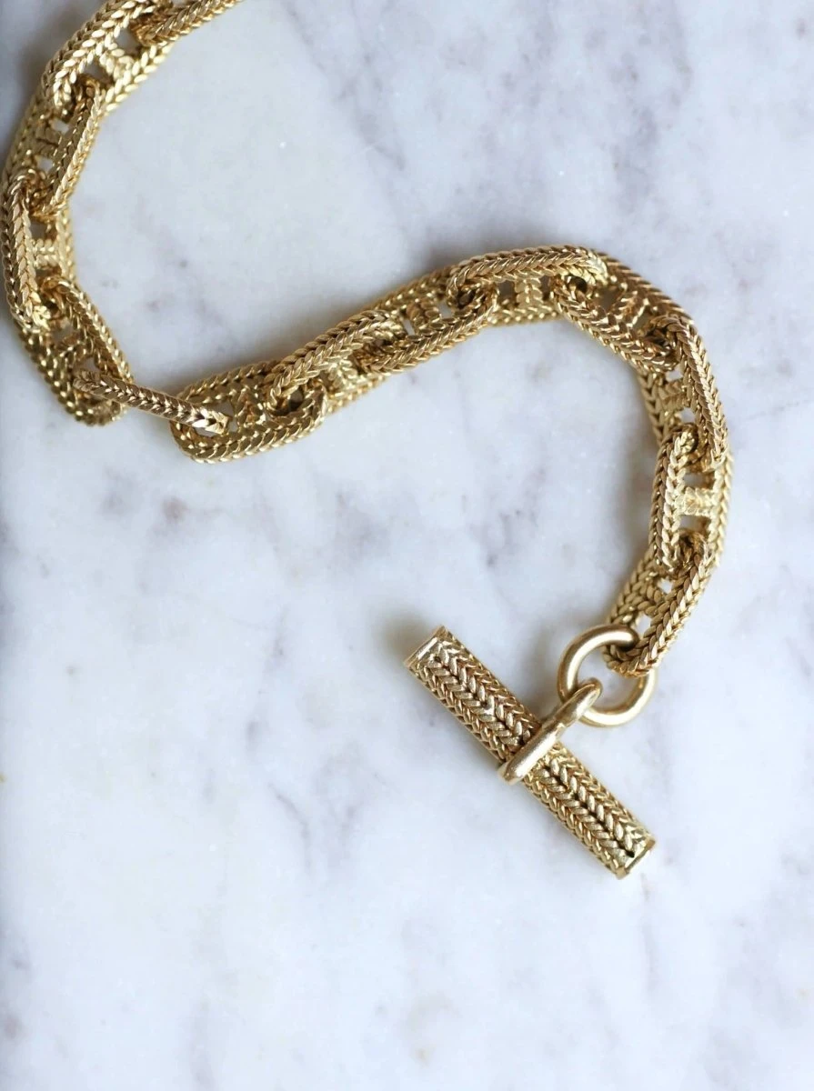 Bracelet Or Chaîne D'ancre Hermès Par Georges Lenfant 4 Bracelet Or Chaîne D'ancre Hermès Par Georges Lenfant – Image 4