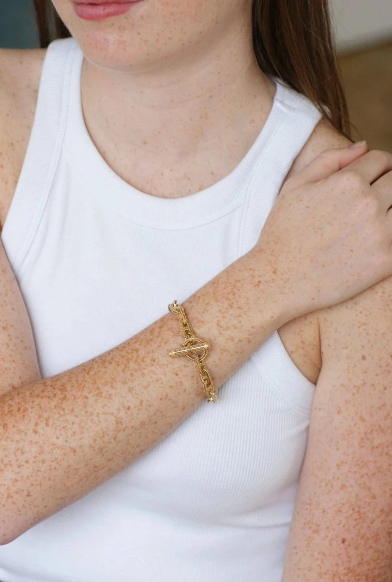 Bracelet Or Chaîne D'ancre Hermès Par Georges Lenfant 2 Bracelet Or Chaîne D'ancre Hermès Par Georges Lenfant – Image 2