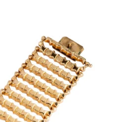 Bracelet Or Jaune Ciselé -Castafiore Boutique bracelet or jaune cisele 328314