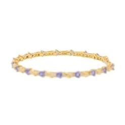 Bracelet En Or Jaune Et Tanzanite -Castafiore Boutique bracelet or jaune tanzanite 393943