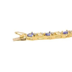 Bracelet En Or Jaune Et Tanzanite -Castafiore Boutique bracelet or jaune tanzanite 496501