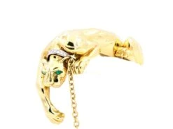 Bracelet Panthère En Or Jaune, Or Blanc, émeraudes Et Diamants -Castafiore Boutique bracelet panthere en or jaune or blanc emeraudes et diamants 608795