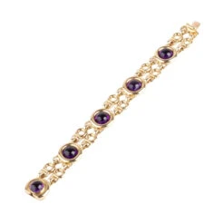 Bracelet POIRAY "Indrani" En Or Jaune Et Améthystes -Castafiore Boutique bracelet poiray indrani en or jaune et amethystes 101626