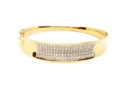 Bracelet Rigide En Or Jaune Pavé Diamants 16 Bracelet Rigide En Or Jaune Pavé Diamants -Castafiore Boutique bracelet rigide en or jaune pave diamants 565013