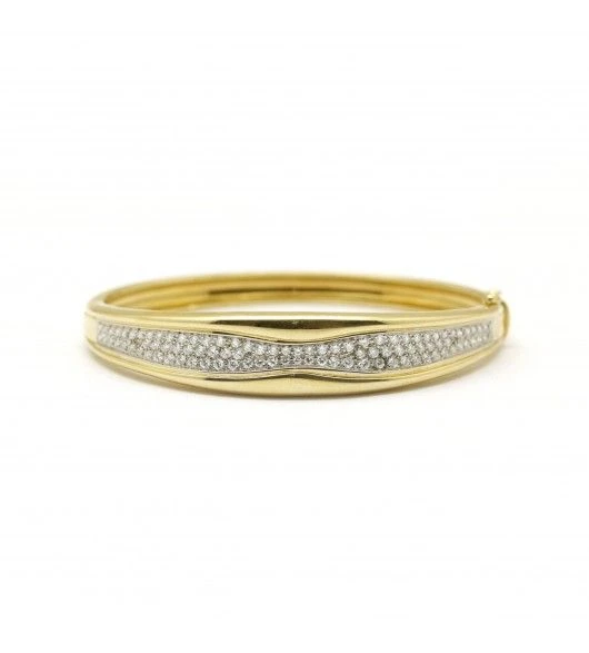 Bracelet Rigide - Or Et Diamants 1 Bracelet Rigide - Or Et Diamants