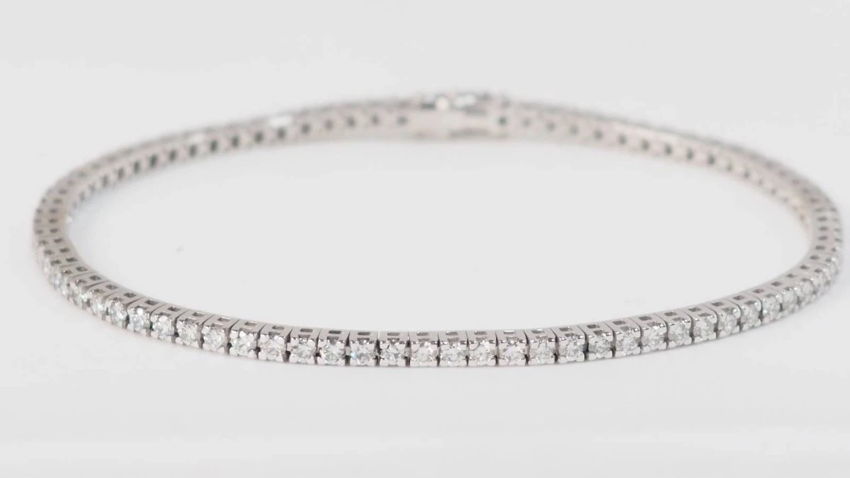 Bracelet Rivière En Or Blanc Et Diamant 6 Bracelet Rivière En Or Blanc Et Diamant – Image 6