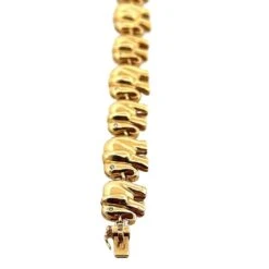 Bracelet Souple Eléphants En Or Jaune Et Diamants -Castafiore Boutique bracelet souple elephants en or jaune et diamants 907241
