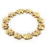 Bracelet Souple Eléphants En Or Jaune Et Diamants