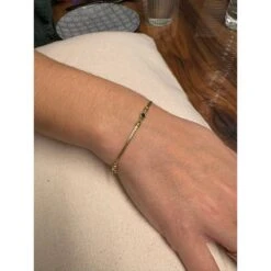 Bracelet Souple En Or Jaune Et Saphirs -Castafiore Boutique bracelet souple en or jaune et saphirs 884223