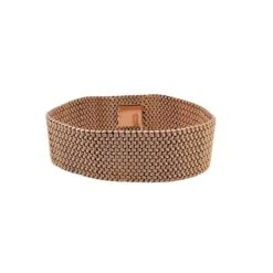 Bracelet Souple En Or Rose Tressé