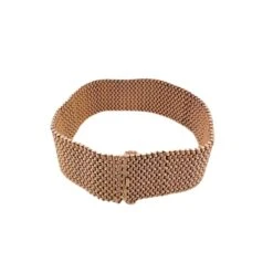 Bracelet Souple En Or Rose Tressé -Castafiore Boutique bracelet souple en or rose tresse 997899