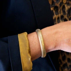 Osprey Bracelet Souple Tubogas En Or Jaune -Castafiore Boutique bracelet souple tubogas en or jaune 133902