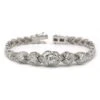 Bracelet Souple En Or Blanc Et Diamants