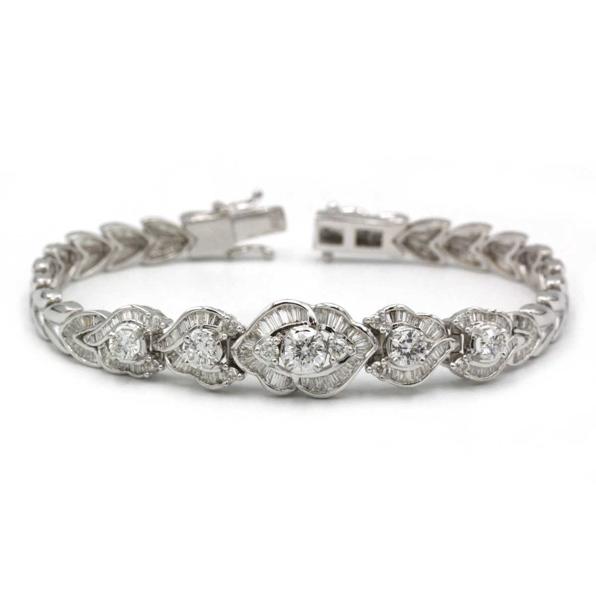 Bracelet Souple En Or Blanc Et Diamants 1 Bracelet Souple En Or Blanc Et Diamants