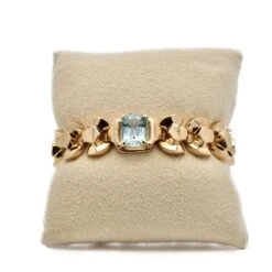 Bracelet Tank En Or Jaune Et Aigue-marine 7 Bracelet Tank En Or Jaune Et Aigue-marine -Castafiore Boutique bracelet tank en or jaune et aigue marine 205181