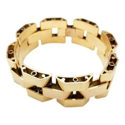 Miller Bracelet Tank En Or Jaune Et Or Rose -Castafiore Boutique bracelet tank en or jaune et or rose 411317