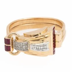 Bracelet Tank Or Rose Diamant