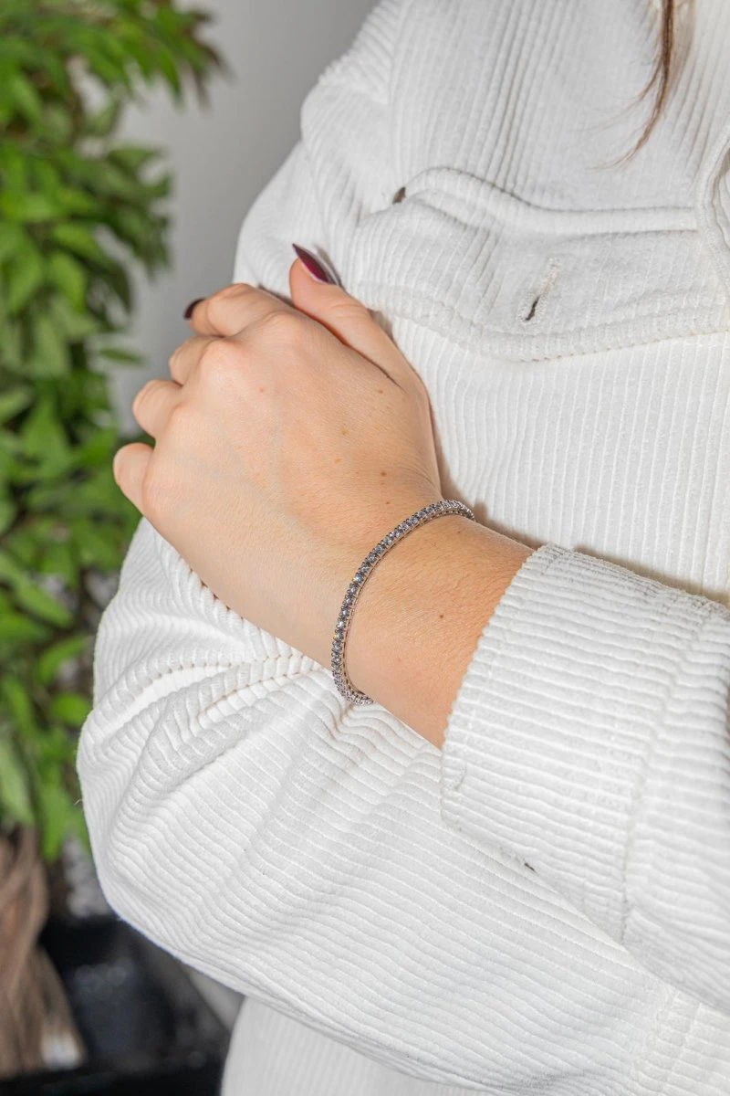 Bracelet Tennis En Or Blanc Et Diamants 1 Bracelet Tennis En Or Blanc Et Diamants