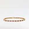 Bracelet Tennis Vintage En Or, Rubis Et Diamants