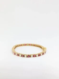 Bracelet Tennis Vintage En Or, Rubis Et Diamants -Castafiore Boutique bracelet tennis vintage en or rubis et diamants 742846