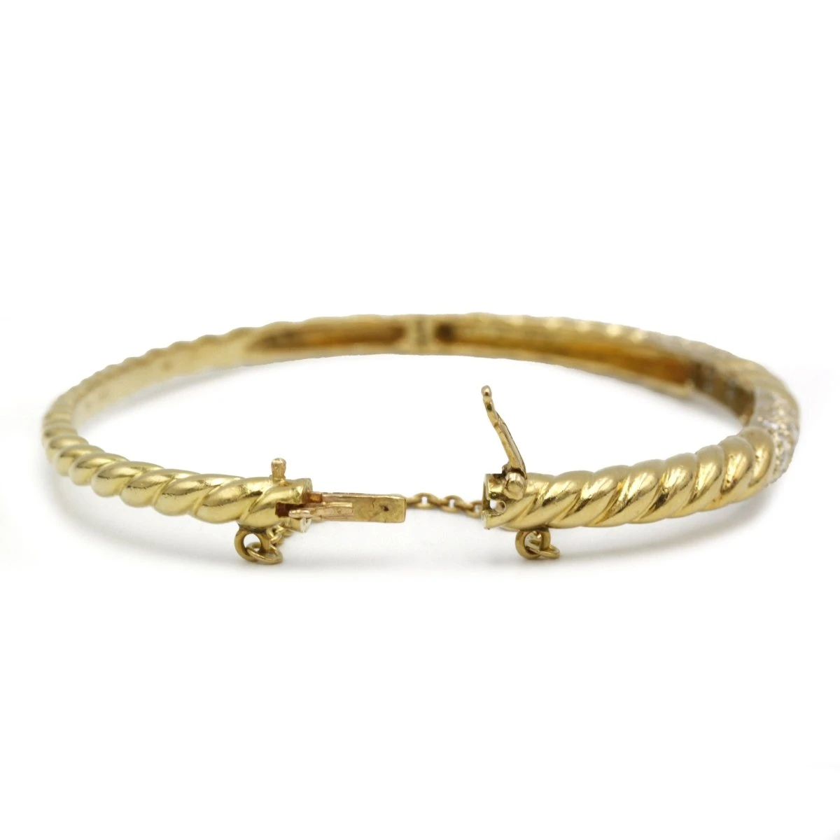 Bracelet Jonc POIRAY En Or Jaune Et Diamants 4 Bracelet Jonc POIRAY En Or Jaune Et Diamants – Image 4