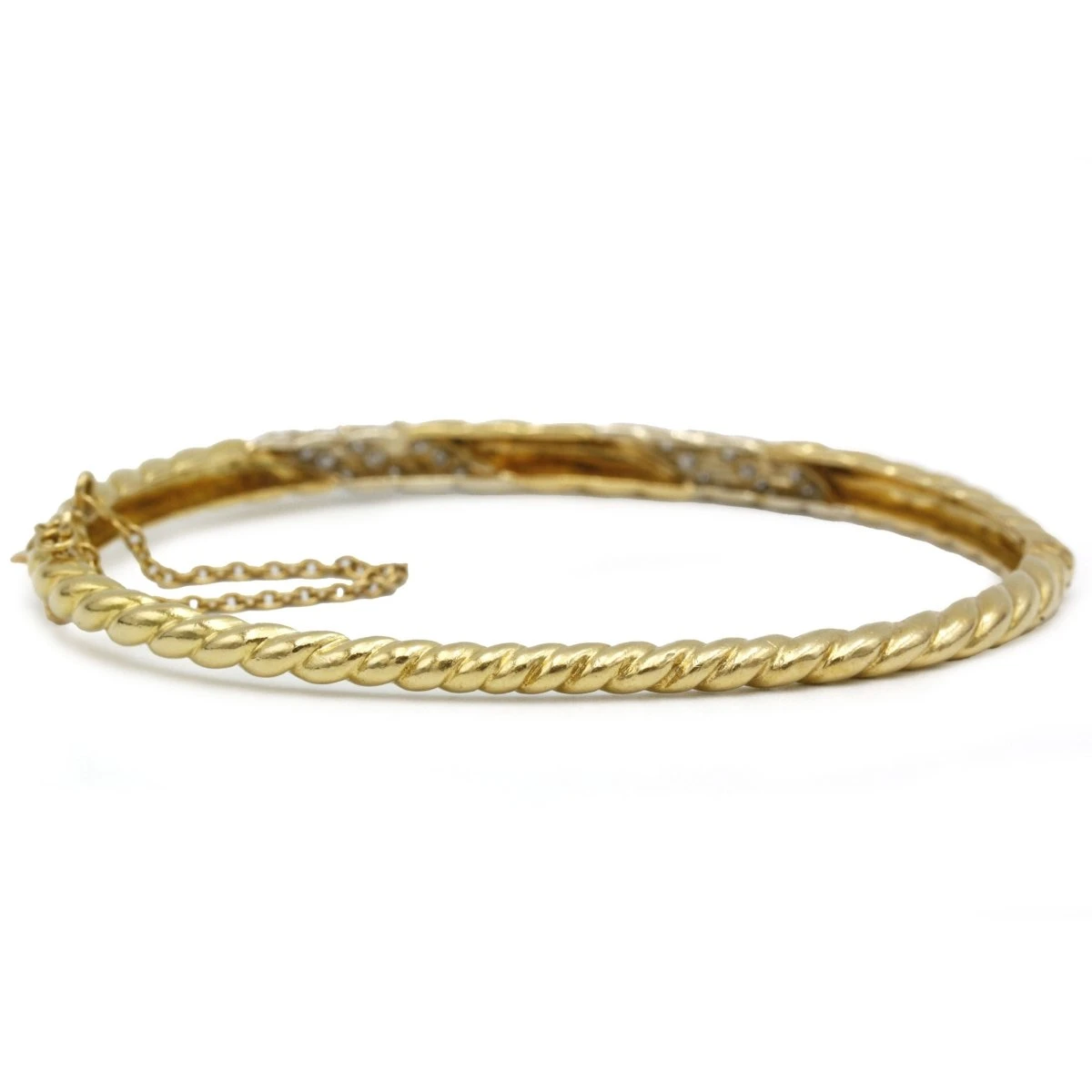 Bracelet Jonc POIRAY En Or Jaune Et Diamants 5 Bracelet Jonc POIRAY En Or Jaune Et Diamants – Image 5