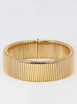 Bracelet Tubogas Vintage En Or Jaune -Castafiore Boutique bracelet tubogas vintage en or jaune 723181