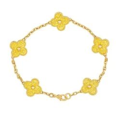 Bracelet Van Cleef & Arpels Bracelet Alhambra En Or Jaune 15 Bracelet Van Cleef & Arpels Bracelet Alhambra En Or Jaune -Castafiore Boutique bracelet van cleef arpels bracelet alhambra en or jaune 552718