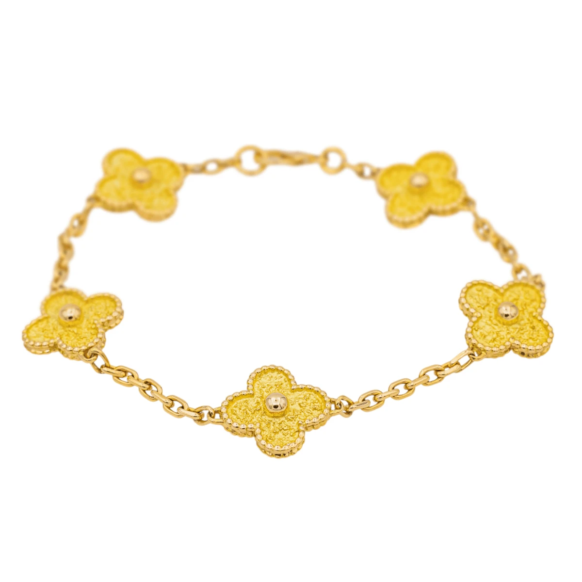 Bracelet Van Cleef & Arpels Bracelet Alhambra En Or Jaune 4 Bracelet Van Cleef & Arpels Bracelet Alhambra En Or Jaune – Image 4