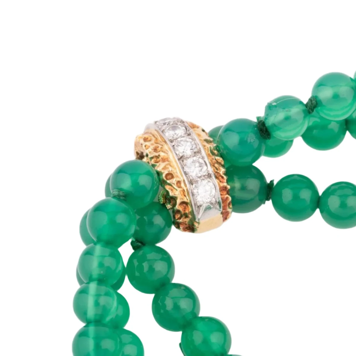 Bracelet VAN CLEEF & ARPELS En Or Jaune, Chrysoprase Et Diamants 5 Bracelet VAN CLEEF & ARPELS En Or Jaune, Chrysoprase Et Diamants – Image 5